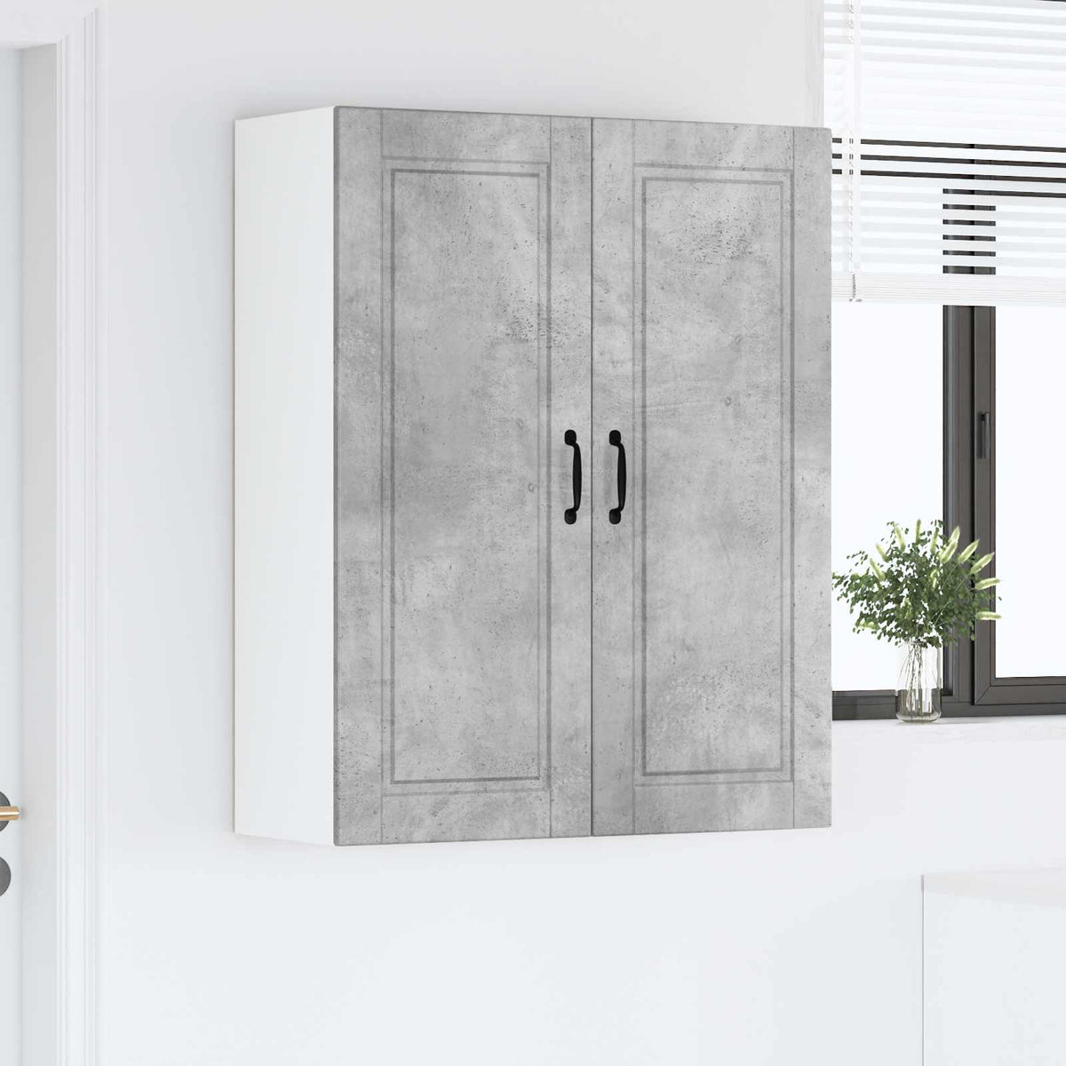 Vægskab PORTO Beton Grå 80 x 31 x 100 cm Konstrueret træ