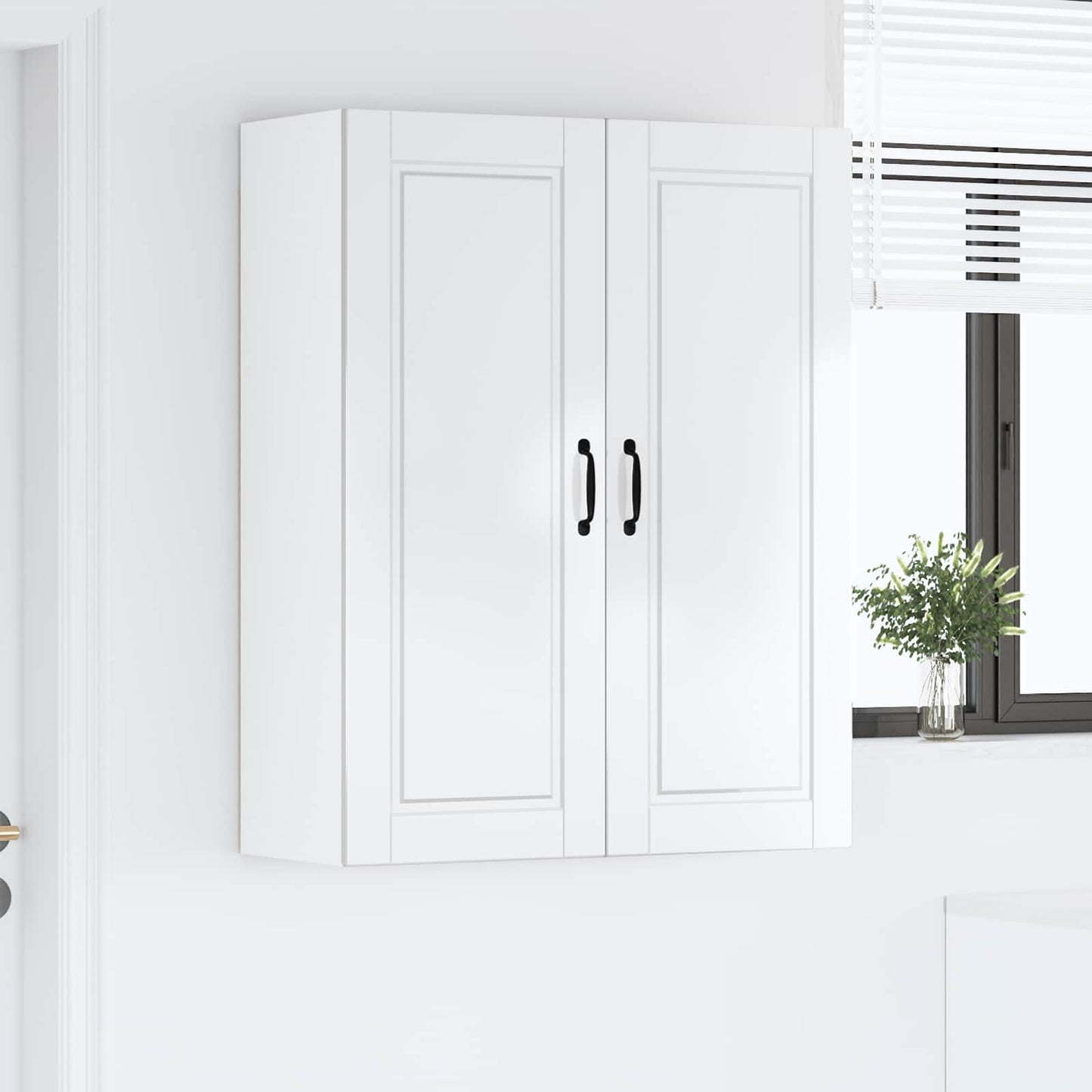 Vægskab PORTO Høj gloss hvid 80 x 31 x 100 cm Konstrueret træ