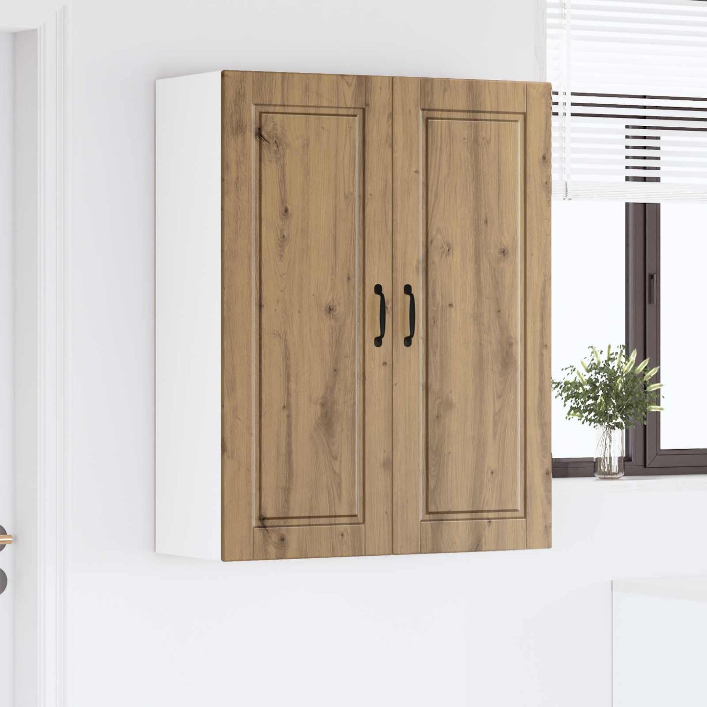 Vægskab PORTO Artisan Egetræ 80 x 31 x 100 cm Konstrueret træ