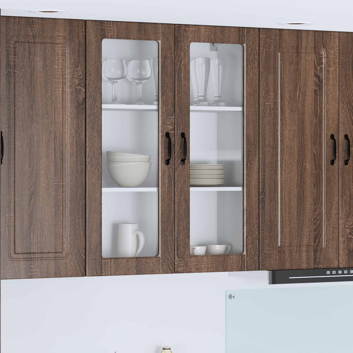 Væglågskab PORTO Brun eg 80 x 31 x 100 cm Konstrueret træ