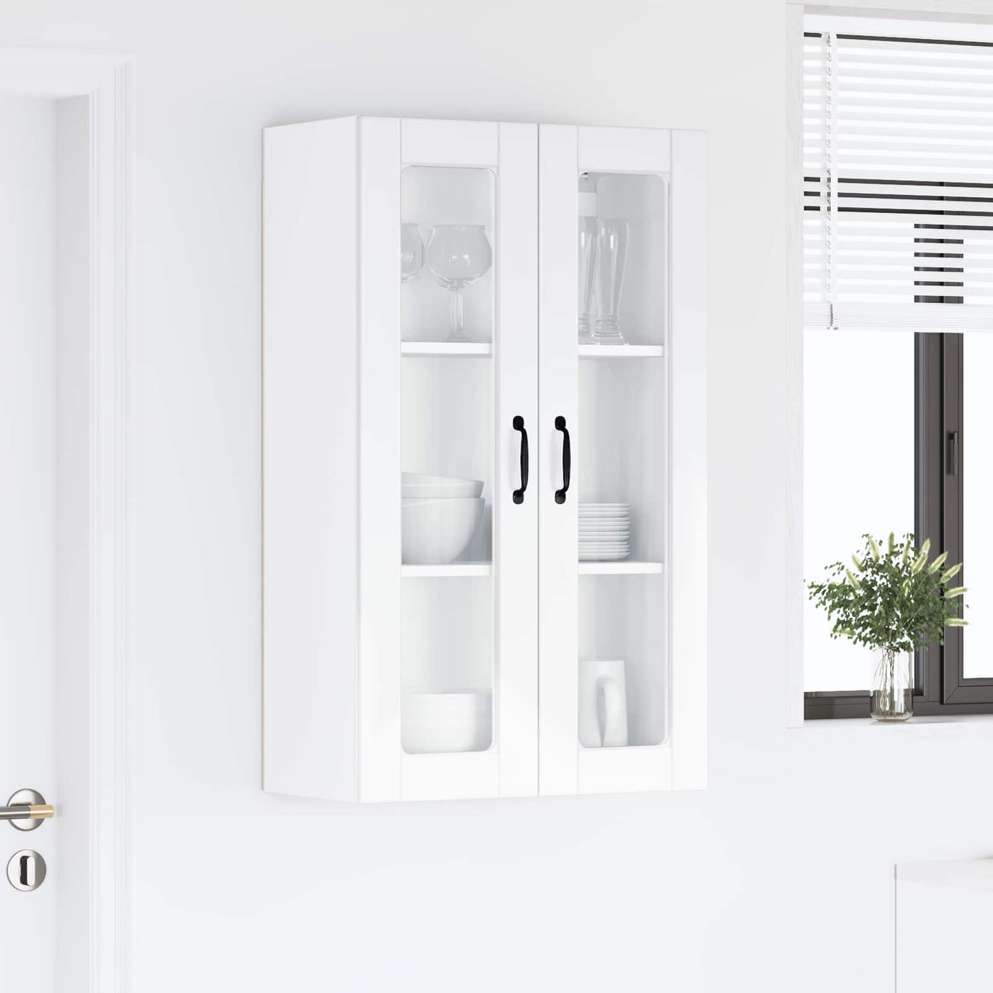 Væglågskab PORTO Høj gloss hvid 60 x 31 x 100 cm
