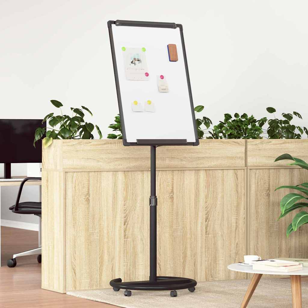 Magnetisk whiteboard Sort og Hvid 62 x 62,5 x 197 cm EPS