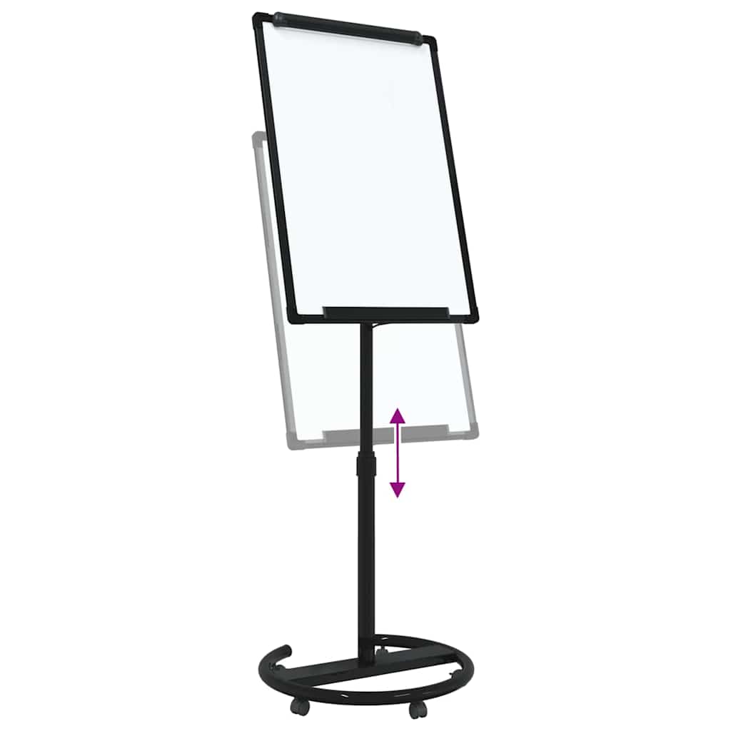 Magnetisk whiteboard Sort og Hvid 62 x 62,5 x 197 cm EPS