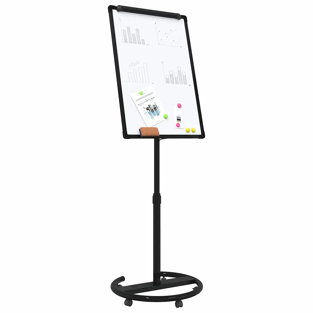 Magnetisk whiteboard Sort og Hvid 62 x 62,5 x 197 cm EPS