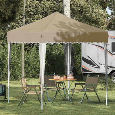 Pop-up Festtelt 195 x 195 x 245 cm Cremefarvet Oxford stof
