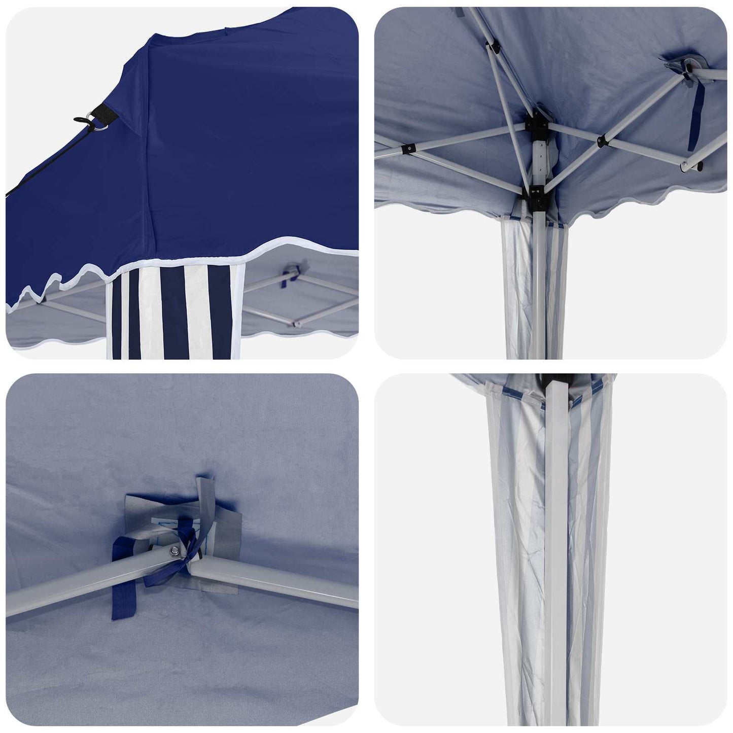 Pop-up Festtelt 195 x 195 x 245 cm Blå Oxford stof
