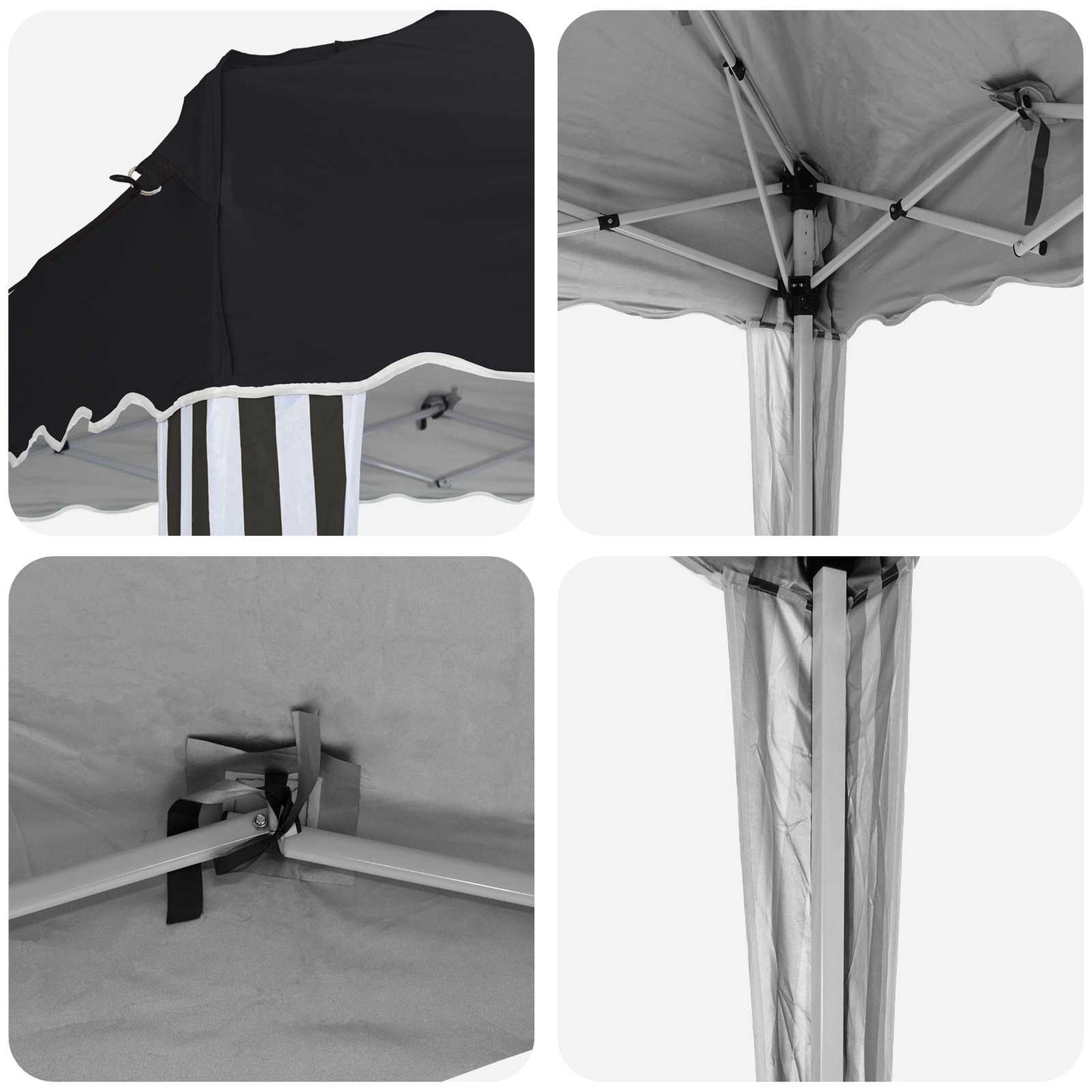 Pop-up Festtelt 195 x 195 x 245 cm Antracit Oxford stof