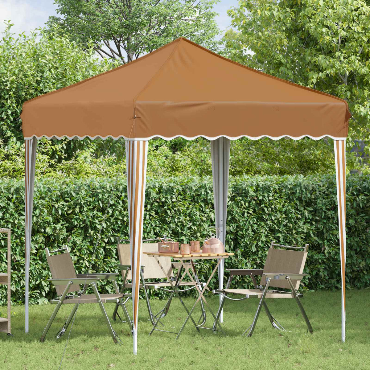 Pop-up Festtelt 195 x 195 x 245 cm Beige Oxford stof