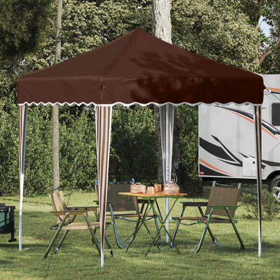 Pop-up Festtelt 195 x 195 x 245 cm Brun Oxford stof