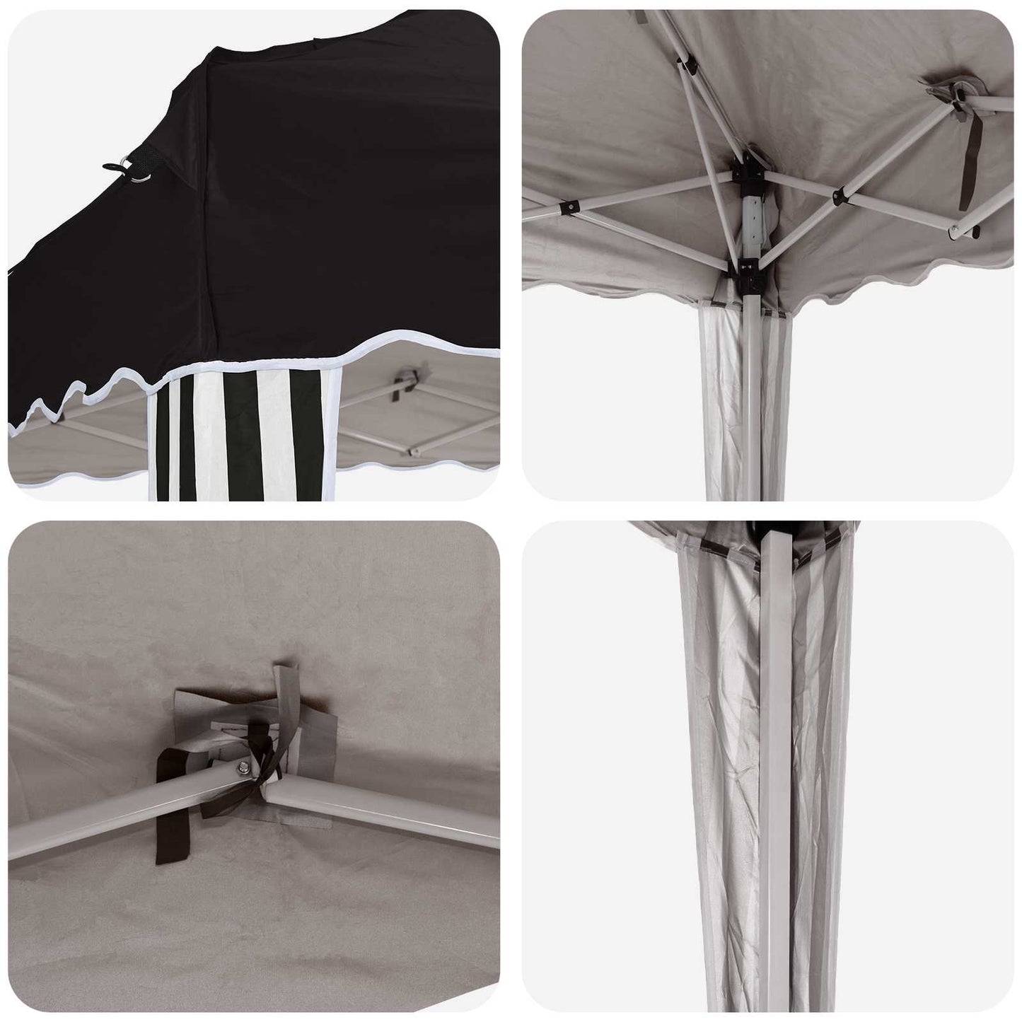 Pop-up Festtelt 195 x 195 x 245 cm Sort Oxford stof