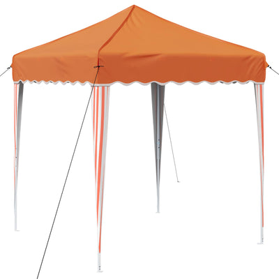 Pop-up Festtelt 195 x 195 x 245 cm Orange Oxford stof