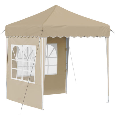 Pop-up Festtelt 195 x 195 x 245 cm Cremefarvet Oxford stof