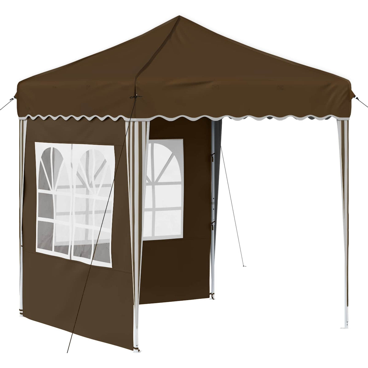Pop-up Festtelt 195 x 195 x 245 cm Brun Oxford stof