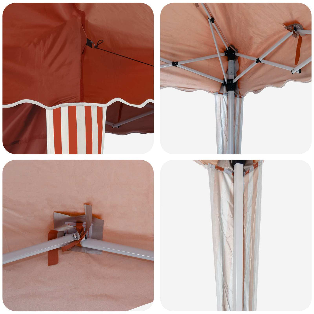 Pop-up Festtelt 195 x 195 x 245 cm Terrakotta Oxford stof