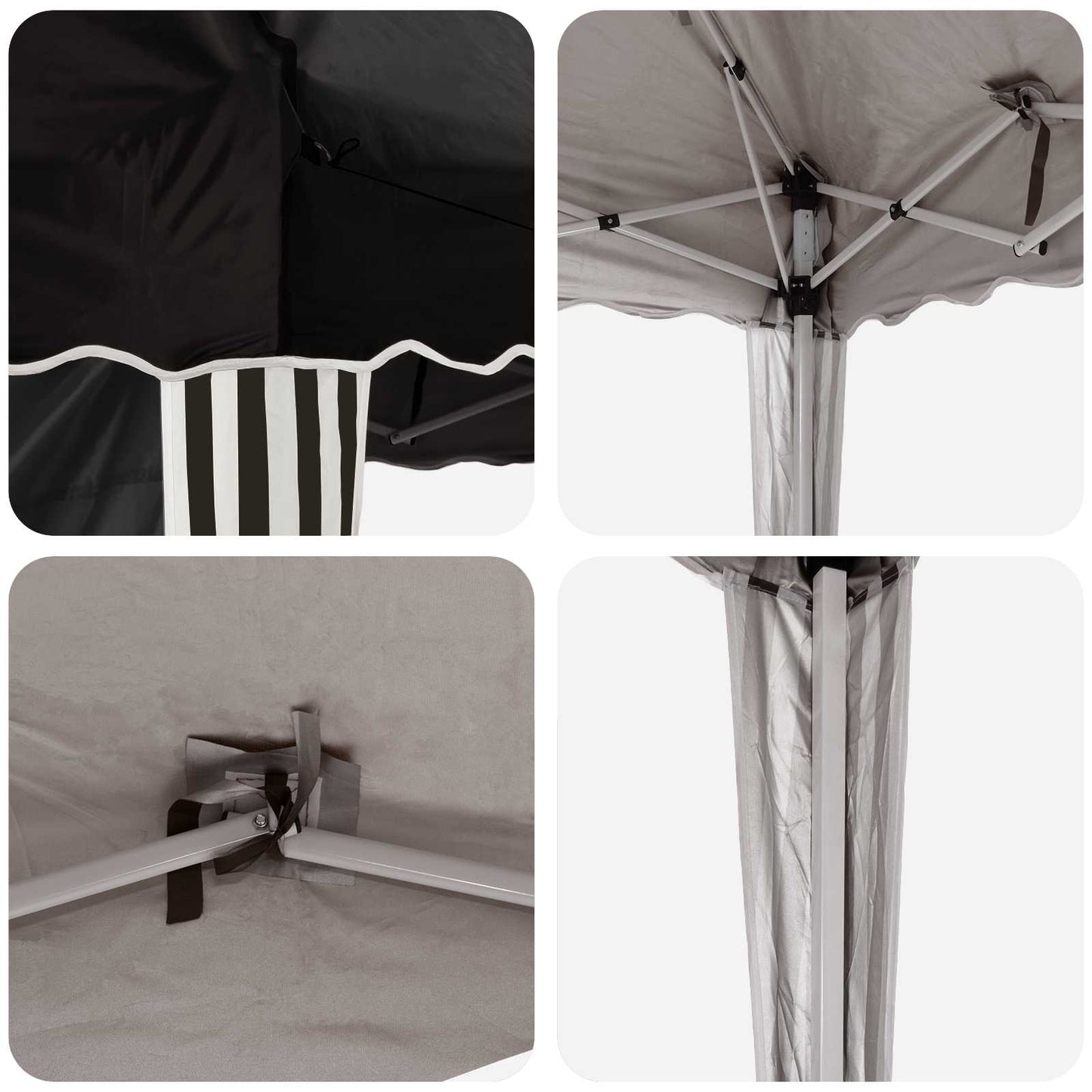 Pop-up Festtelt 195 x 195 x 245 cm Sort Oxford stof