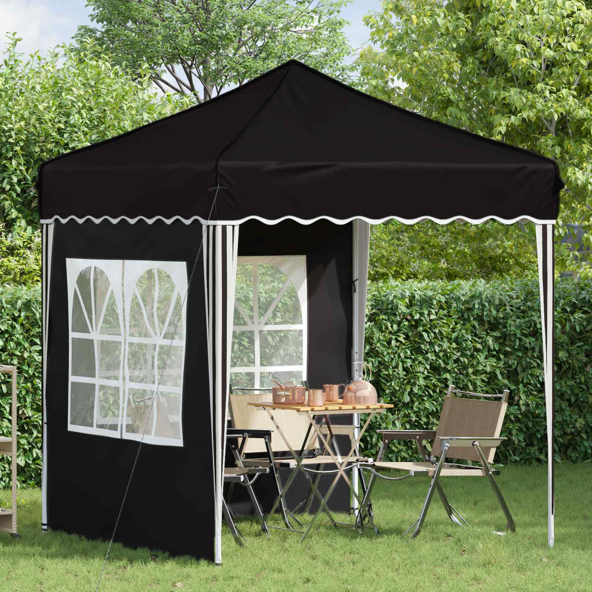 Pop-up Festtelt 195 x 195 x 245 cm Sort Oxford stof