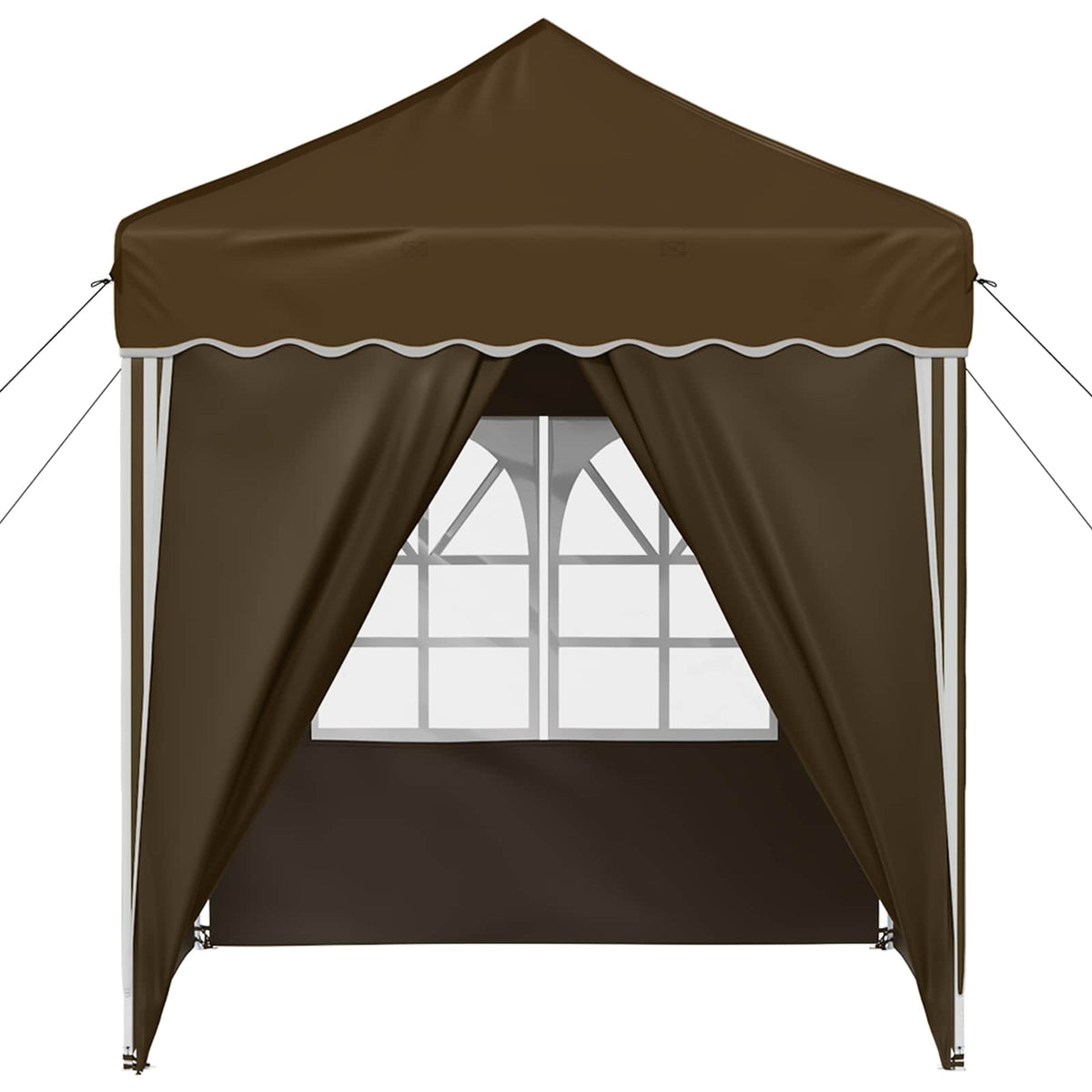 Pop-up Festtelt 195 x 195 x 245 cm Gråbrun Oxford stof