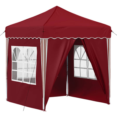 Pop-up Festtelt 195 x 195 x 245 cm Bordeaux Oxford stof