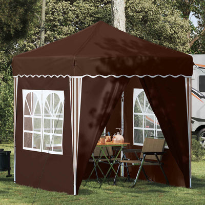 Pop-up Festtelt 195 x 195 x 245 cm Brun Oxford stof