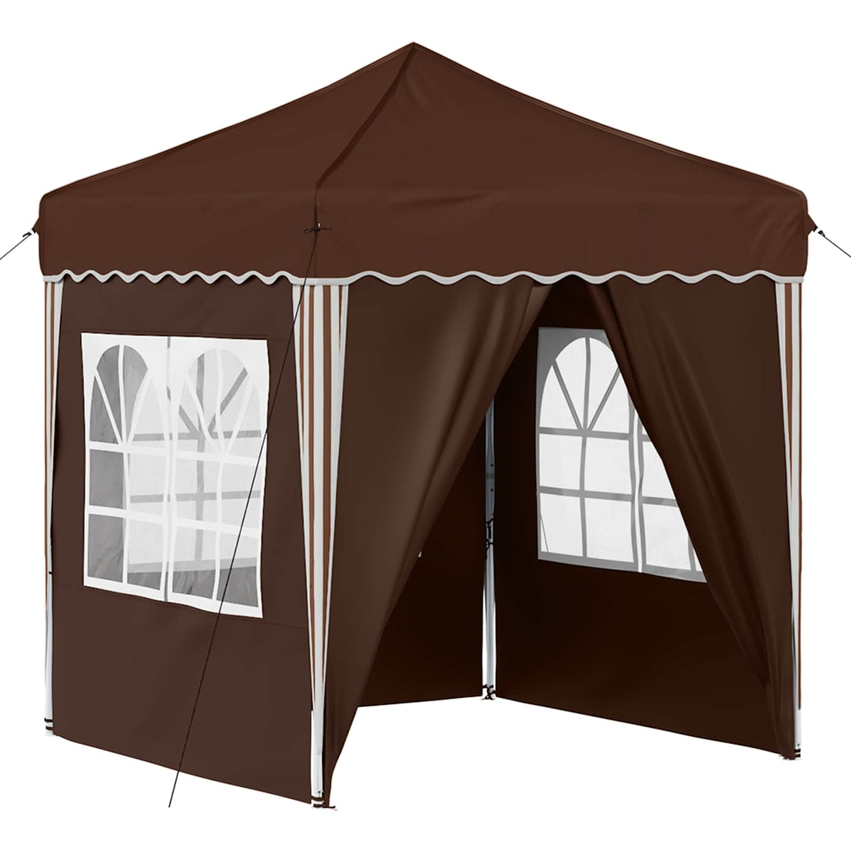 Pop-up Festtelt 195 x 195 x 245 cm Brun Oxford stof