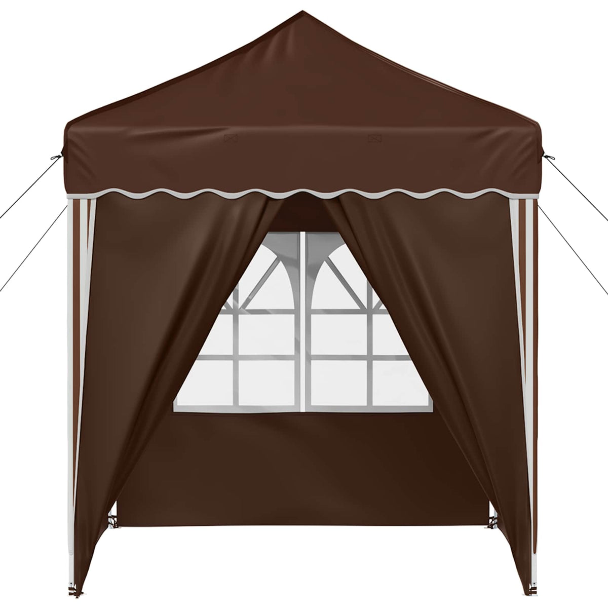 Pop-up Festtelt 195 x 195 x 245 cm Brun Oxford stof
