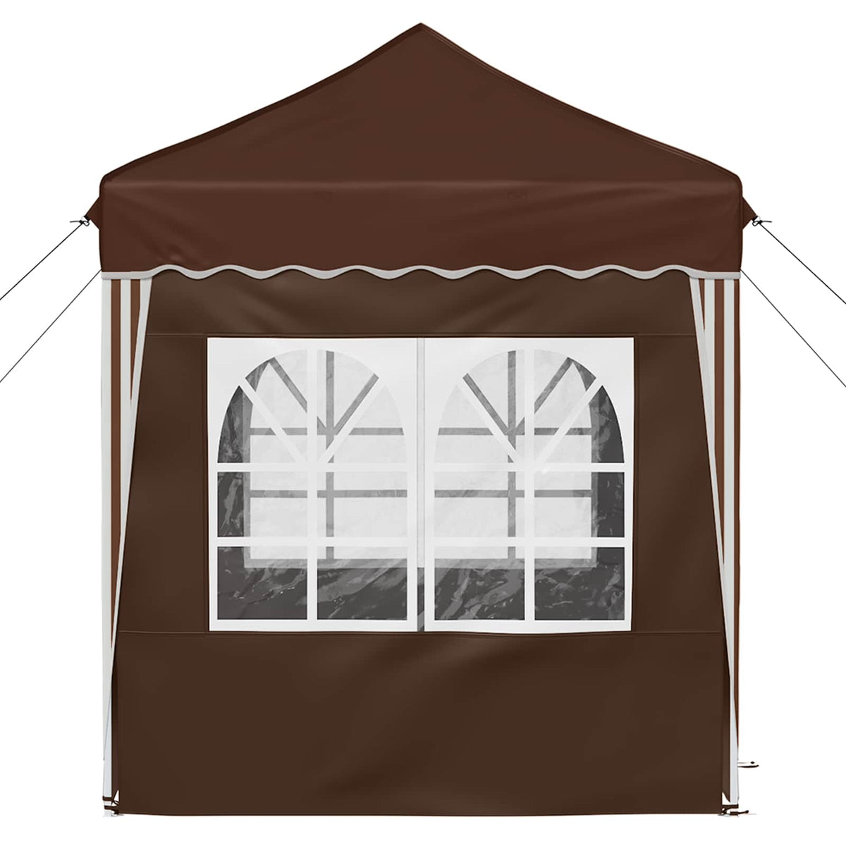 Pop-up Festtelt 195 x 195 x 245 cm Brun Oxford stof