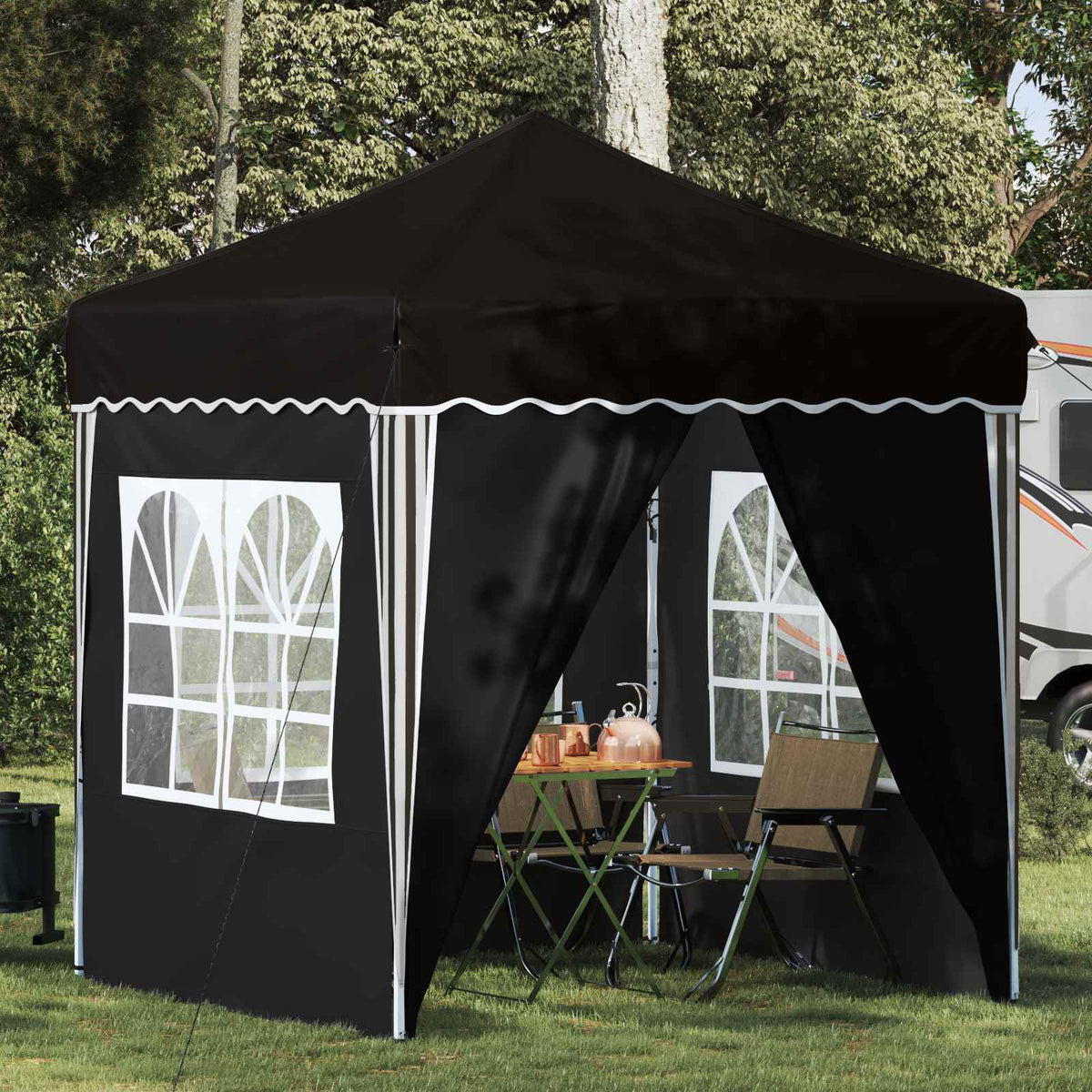 Pop-up Festtelt 195 x 195 x 245 cm Sort Oxford stof