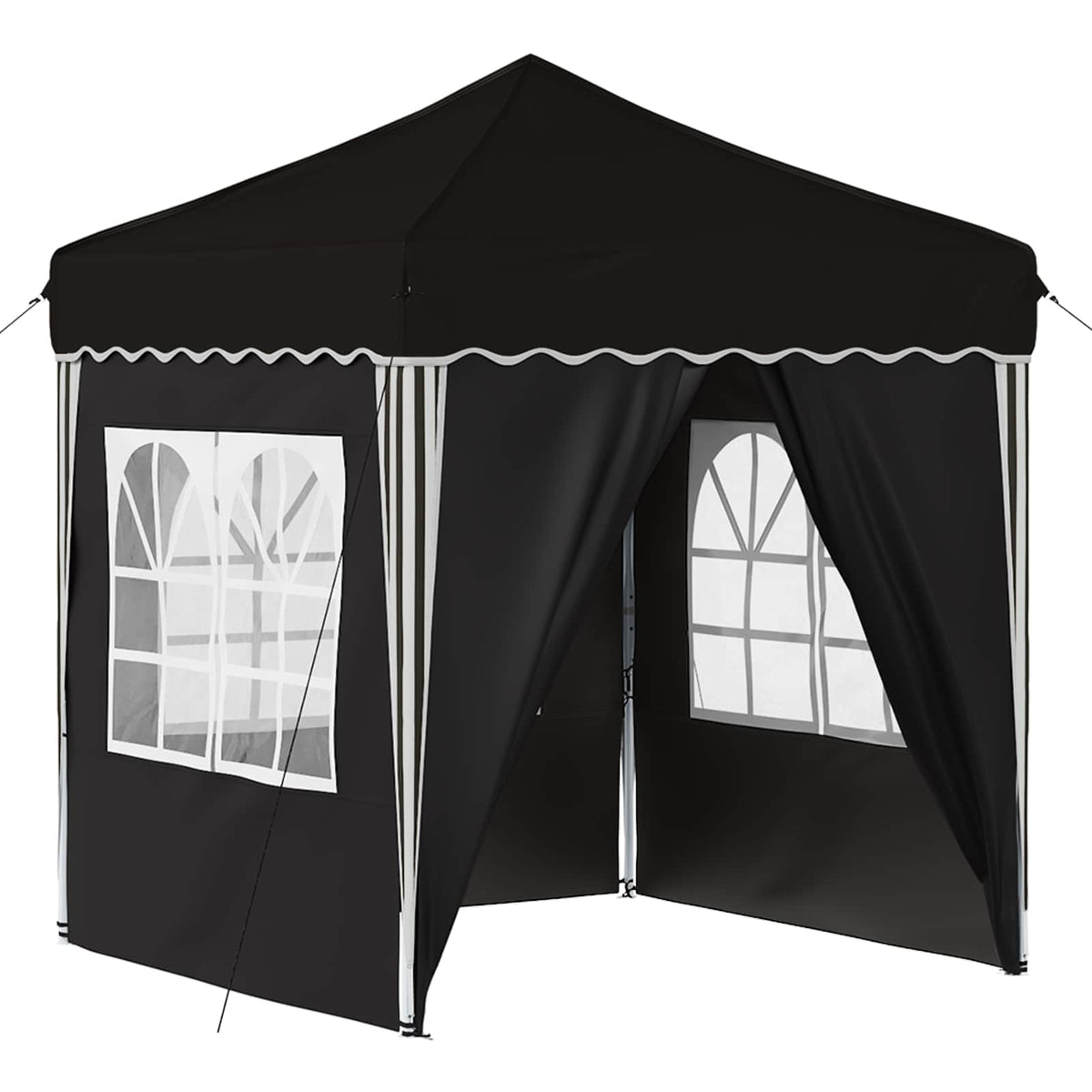 Pop-up Festtelt 195 x 195 x 245 cm Sort Oxford stof