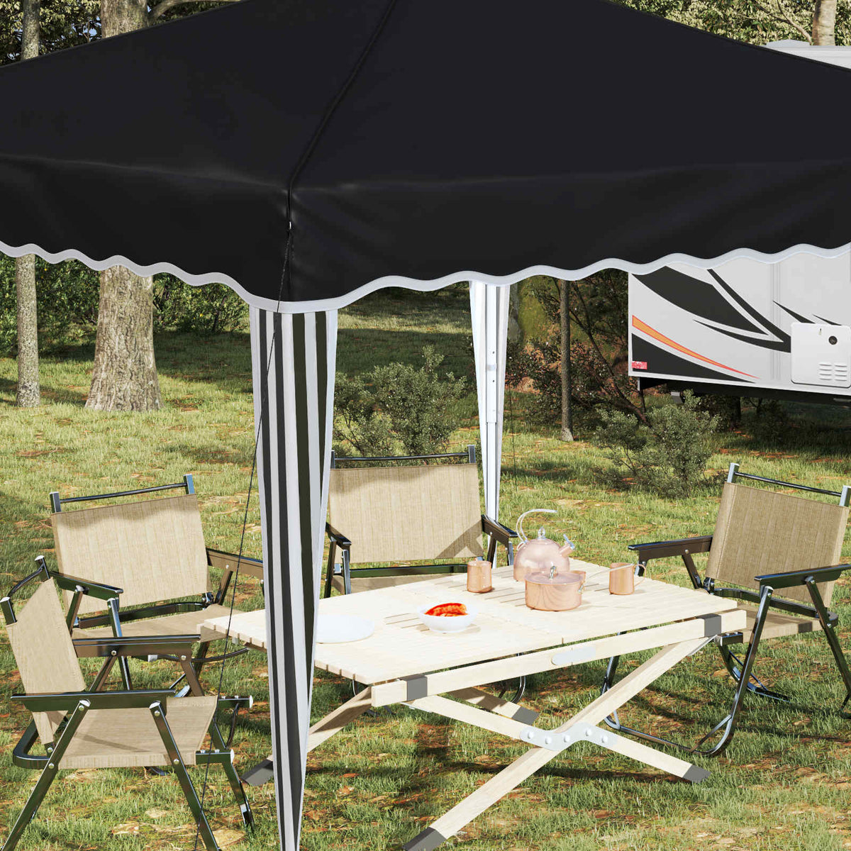 Pop-up Festtelt 288 x 288 x 245 cm Antracit Oxford stof