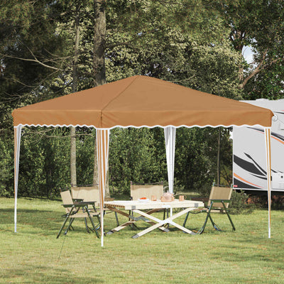Pop-up Festtelt 288 x 288 x 245 cm Beige Oxford stof
