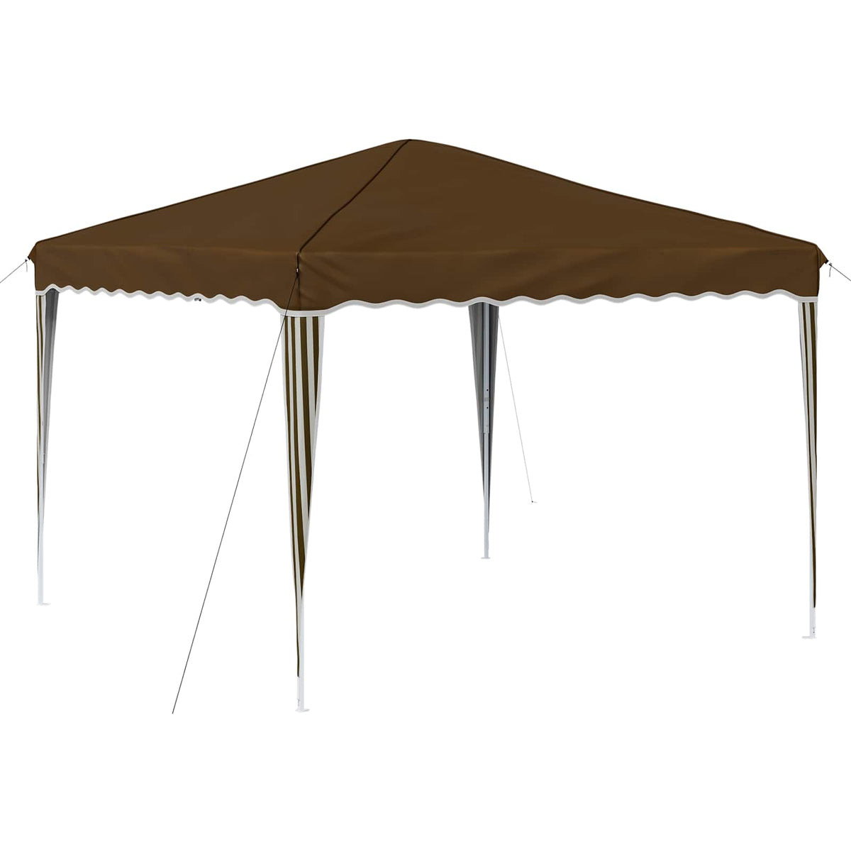 Pop-up Festtelt 288 x 288 x 245 cm Gråbrun Oxford stof