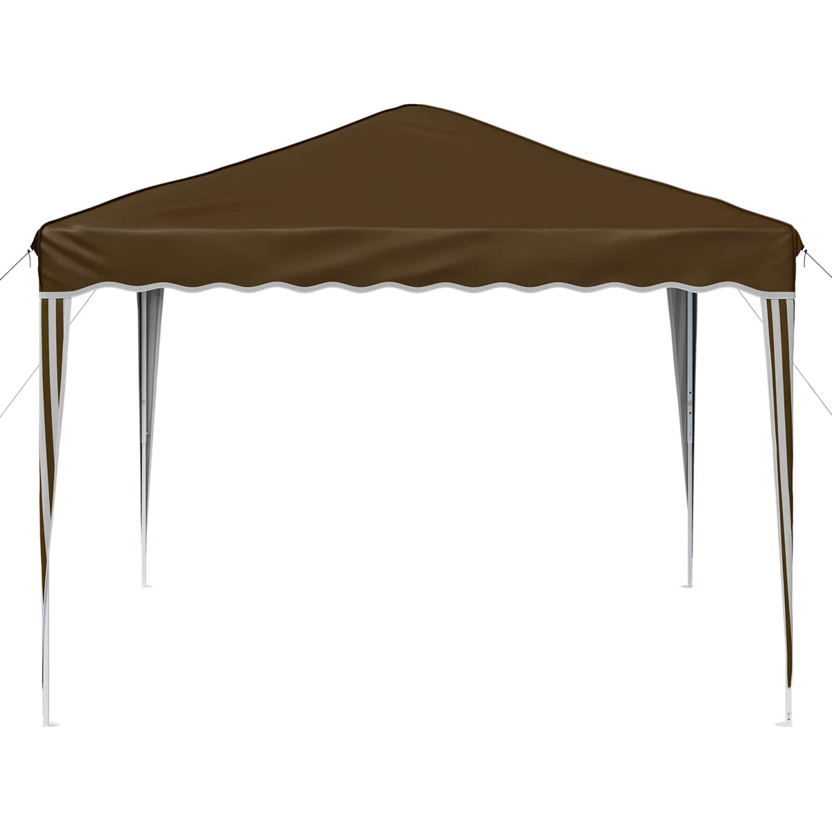 Pop-up Festtelt 288 x 288 x 245 cm Gråbrun Oxford stof