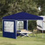 Pop-up Festtelt 288 x 288 x 245 cm Blå Oxford stof