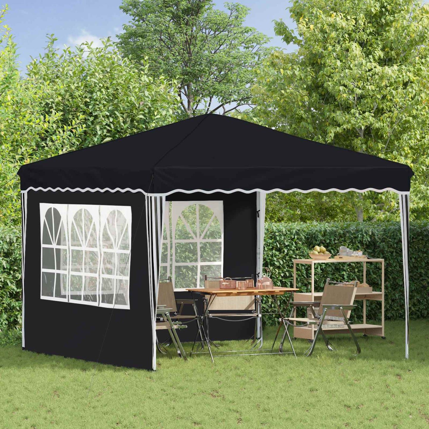 Pop-up Festtelt 288 x 288 x 245 cm Antracit Oxford stof