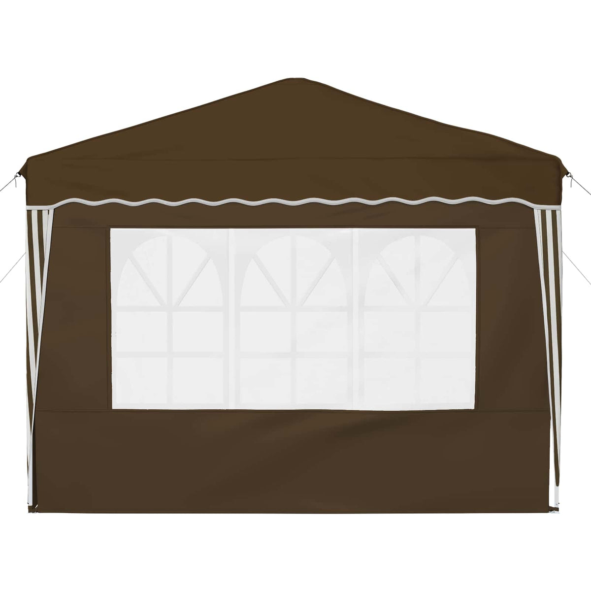 Pop-up Festtelt 288 x 288 x 245 cm Gråbrun Oxford stof