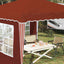 Pop-up Festtelt 288 x 288 x 245 cm Terrakotta Oxford stof