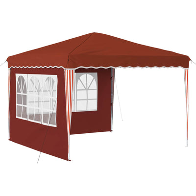 Pop-up Festtelt 288 x 288 x 245 cm Terrakotta Oxford stof