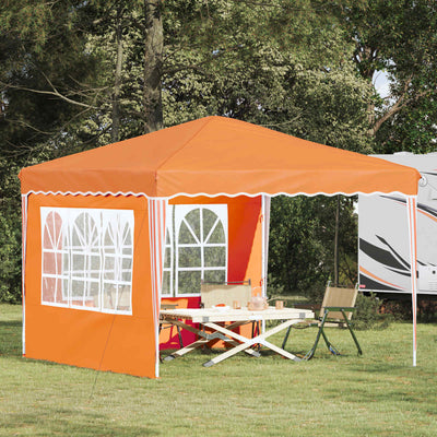 Pop-up Festtelt 288 x 288 x 245 cm Orange Oxford stof
