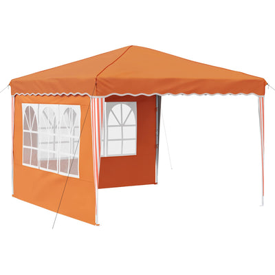 Pop-up Festtelt 288 x 288 x 245 cm Orange Oxford stof