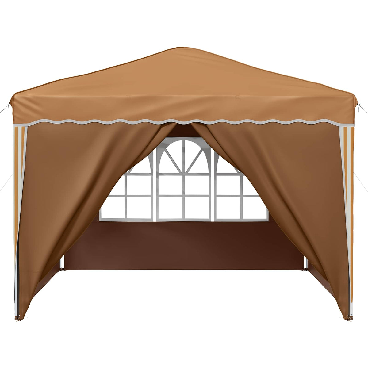Pop-up Festtelt 288 x 288 x 245 cm Beige Oxford stof