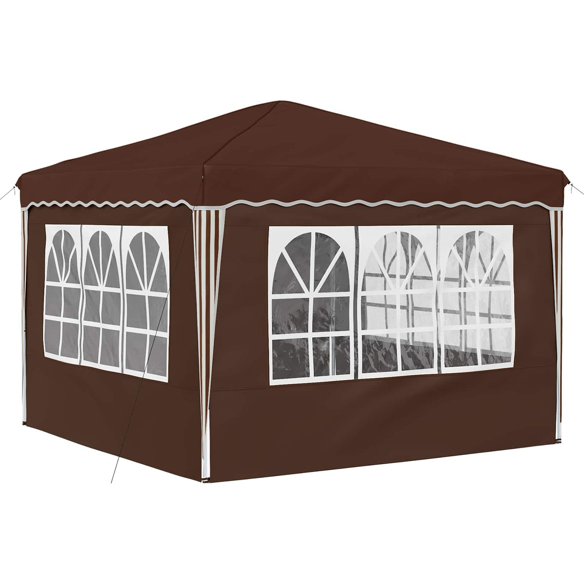 Pop-up Festtelt 288 x 288 x 245 cm Brun Oxford stof