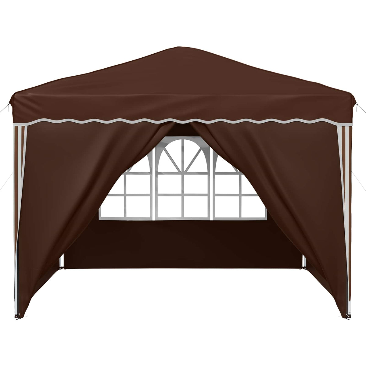Pop-up Festtelt 288 x 288 x 245 cm Brun Oxford stof