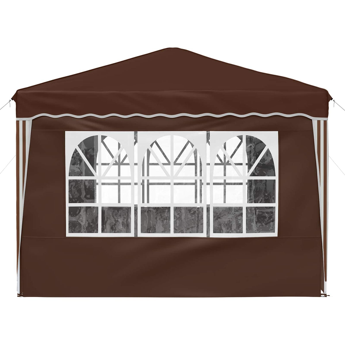 Pop-up Festtelt 288 x 288 x 245 cm Brun Oxford stof