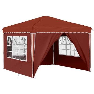 Pop-up Festtelt 288 x 288 x 245 cm Terrakotta Oxford stof
