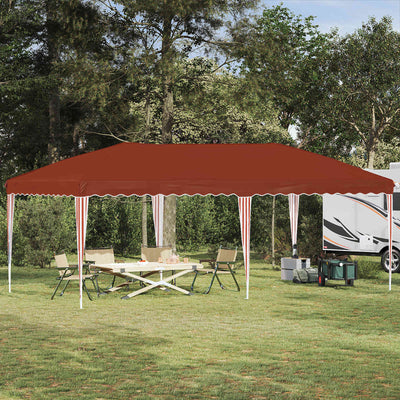 Pop-up Festtelt 575 x 290 x 245 cm Terrakotta