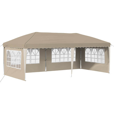 Pop-up Festtelt 575 x 289 x 245 cm Cremefarvet