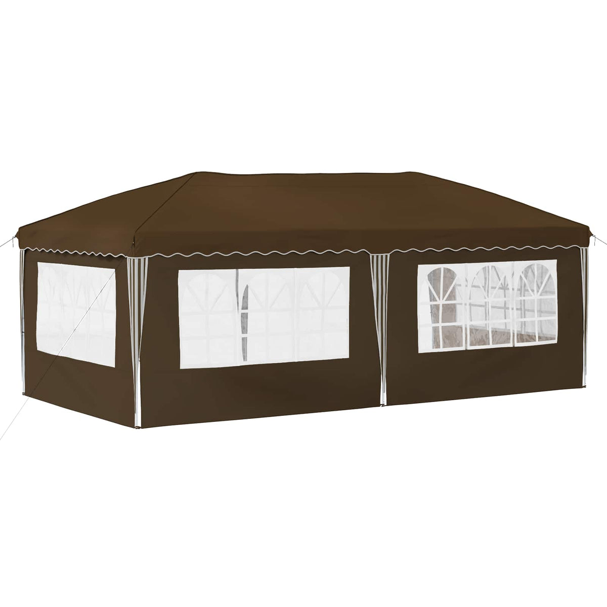 Pop-up Festtelt 575 x 289 x 245 cm Gråbrun