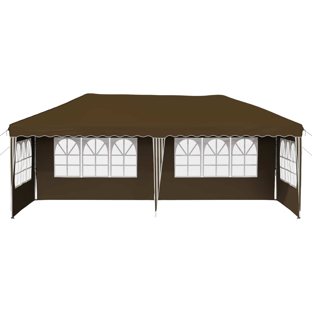 Pop-up Festtelt 575 x 289 x 245 cm Gråbrun