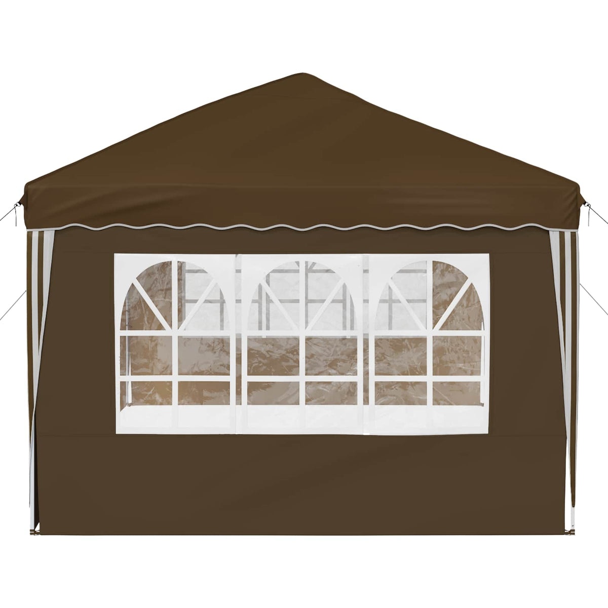 Pop-up Festtelt 575 x 289 x 245 cm Gråbrun