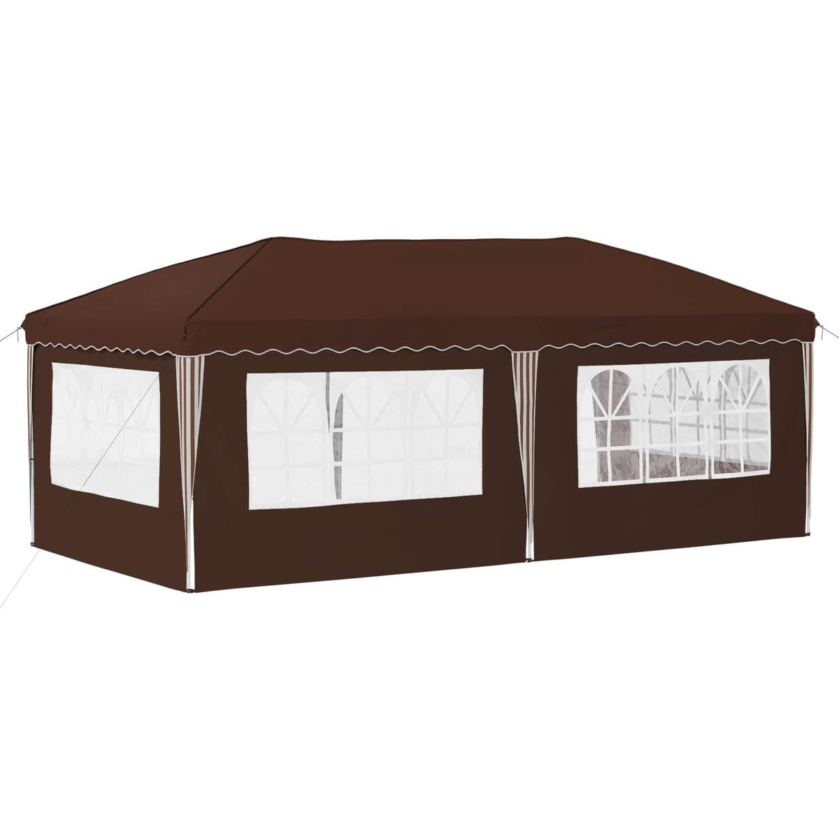 Pop-up Festtelt 575 x 289 x 245 cm Brun